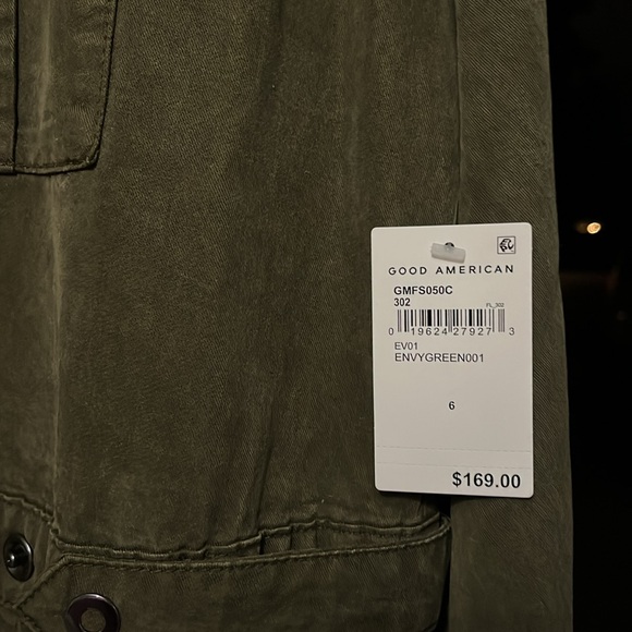 LAST OFFER! Good American Oversized Aviator’s Twill Jumpsuit Sz 6 (18) 3XL Cl:GN - Picture 12 of 16